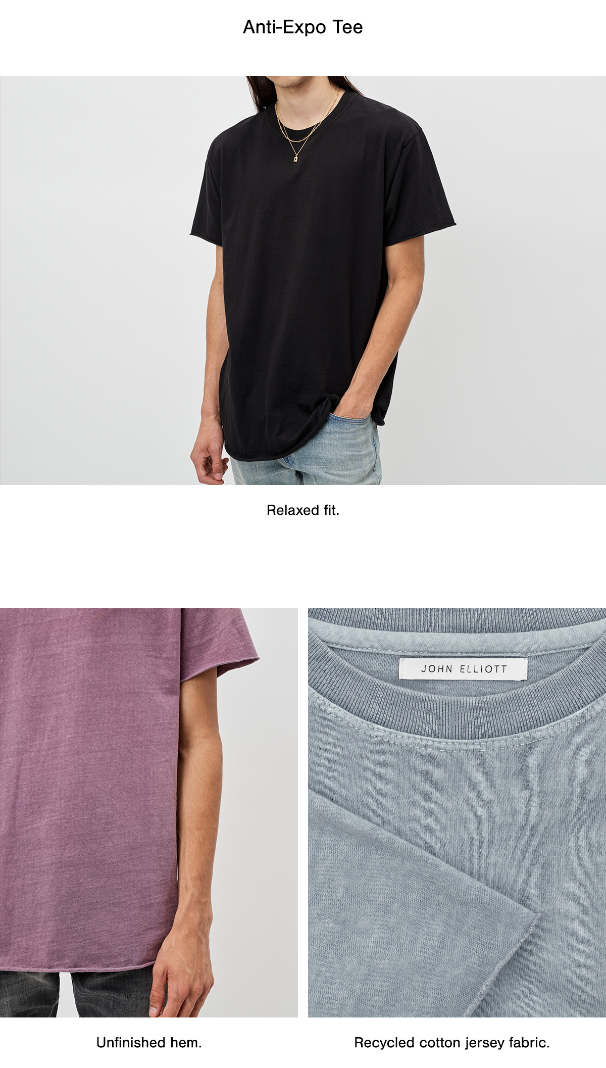 John Elliott New Arrivals Beach Hoodie Anti Expo Tee Milled