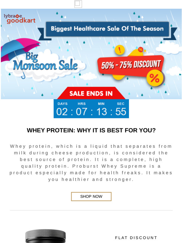 Bigggg Savings on your Favourite Health Products @Bigggg Monsoon Sale 😀