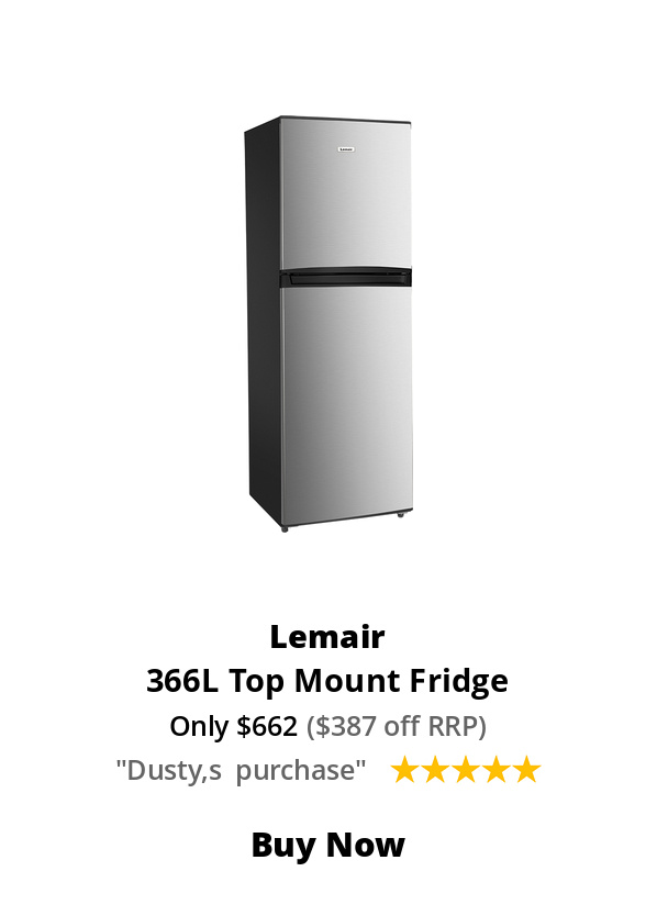 lemair 366l fridge