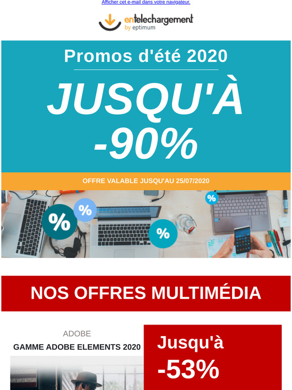 Promos d'été 2020 : Jusqu'à 90% de remise immédiate