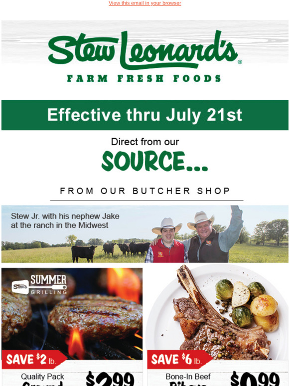 Stew Leonard's Gift Baskets Weekly Specials Grilling Favorites