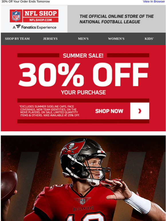 30 off nfl shop