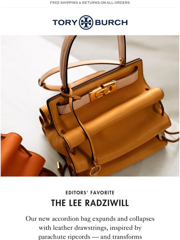 Tory Burch: Introducing the Lee Radziwill Petite Accordion Bag | Milled