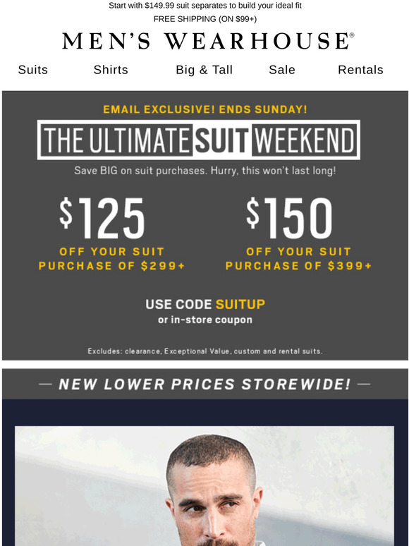 Men's Wearhouse The Ultimate Suit Weekend Starts Today! Milled