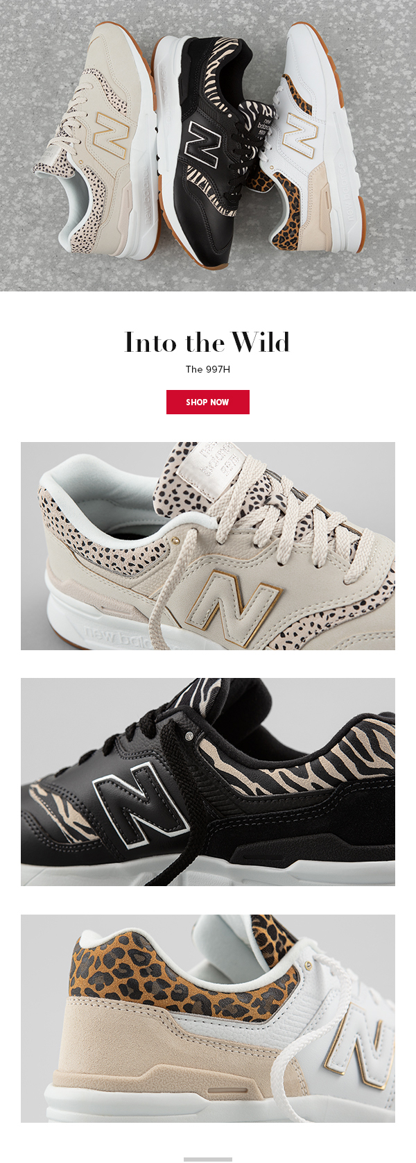 new balance 997h animal print
