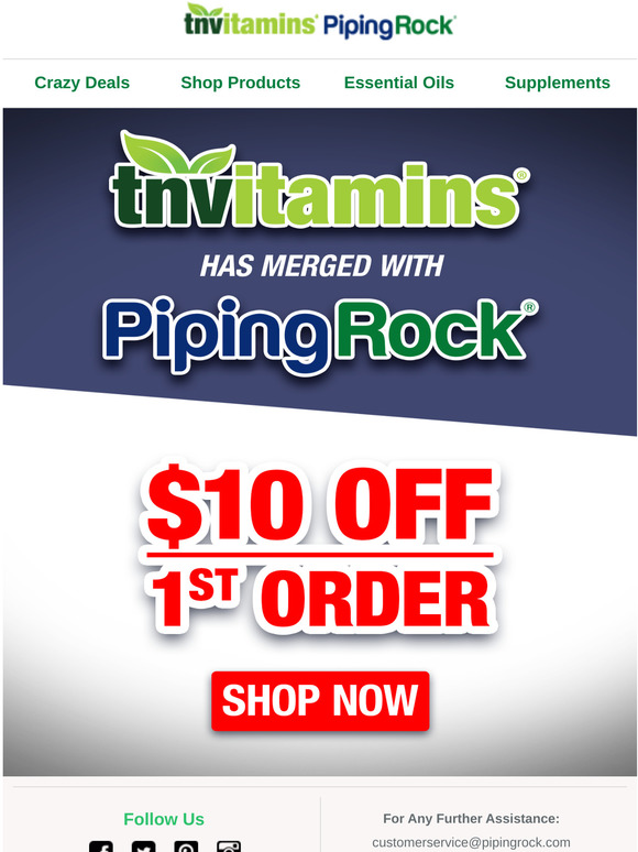 Shop Now! $10 off your 1st order