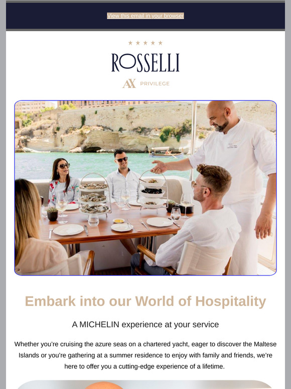 Embark into our World of Hospitality