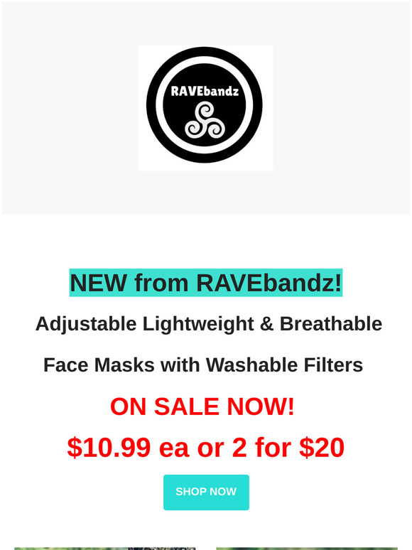 NEW!  Adjustable Lightweight Face Masks with Filters!  ON SALE NOW!