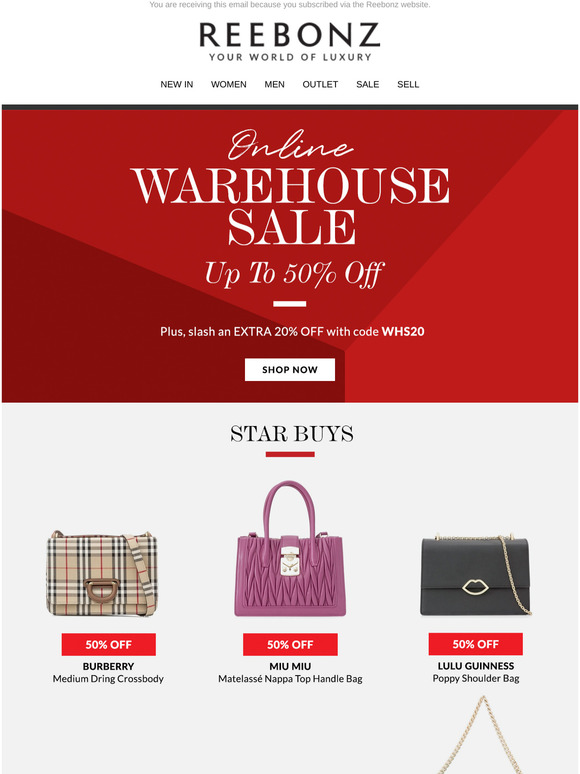 burberry warehouse sale