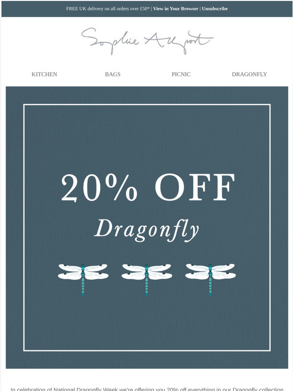 Sophie Allport 💙 20 off Dragonfly for you 💙 Milled