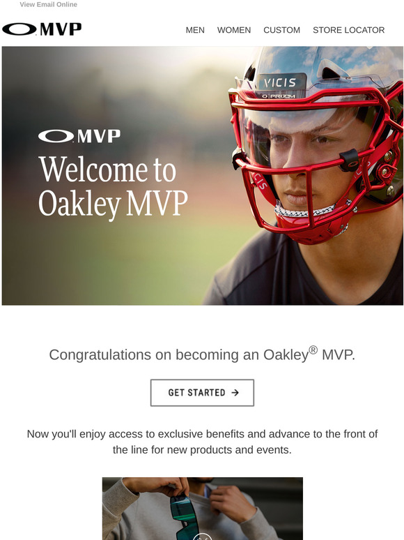 Oakley US Congratulations on your Oakley® MVP status! Milled