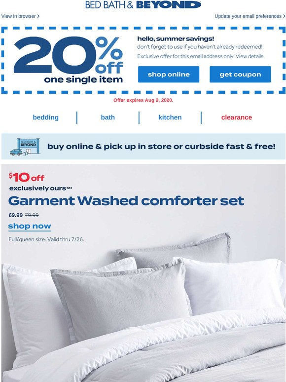 Bed Bath & Beyond: This 20% Coupon Has Arrived! Don’t Snooze On These ...