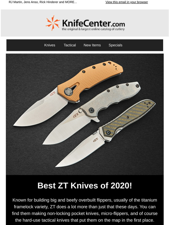 KnifeCenter Best ZT Knives of 2020! Milled