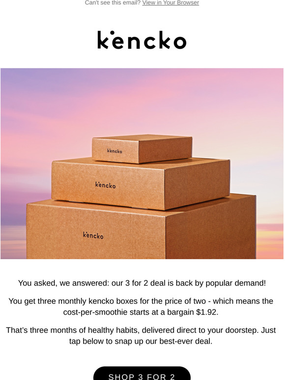 kencko Our 3 for 2 deal is back! Milled