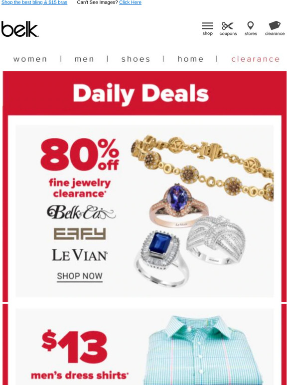 Belk Last call for 80 off fine jewelry clearance! 🚨 Milled