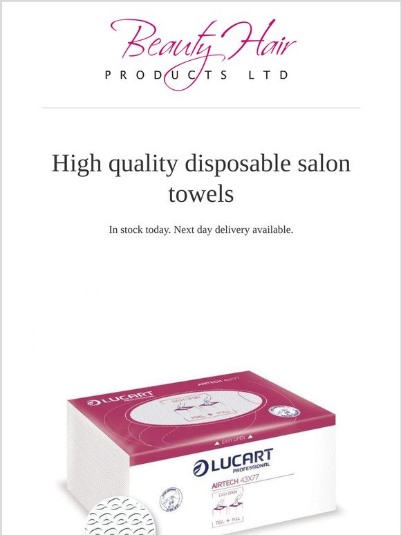Disposable towels in stock now!