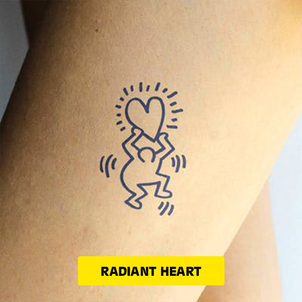 keith haring angel tattoo