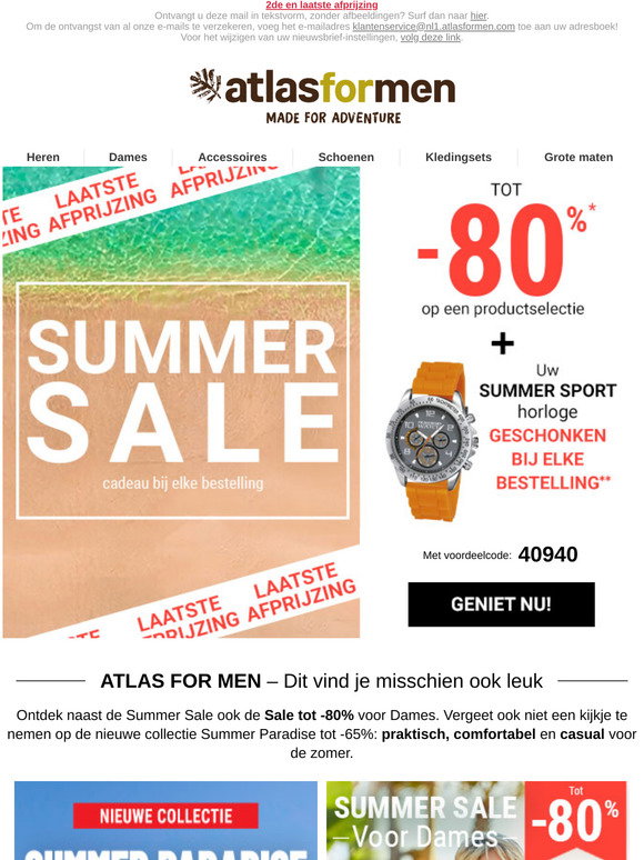 atlas for men NL: Laatste afprijzing! Nog slechts 2 weken | Milled