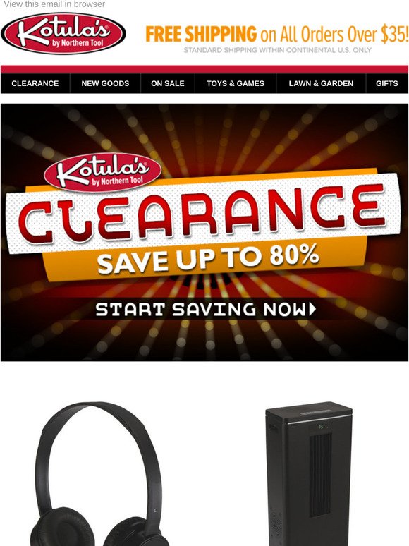 CLEARANCE: Save Up To 80% + Final Day: Free Northern Tool Gift Card