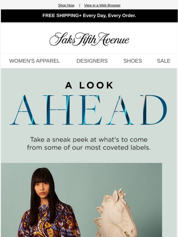 Saks Fifth Avenue A sneak peek at what's coming for fall