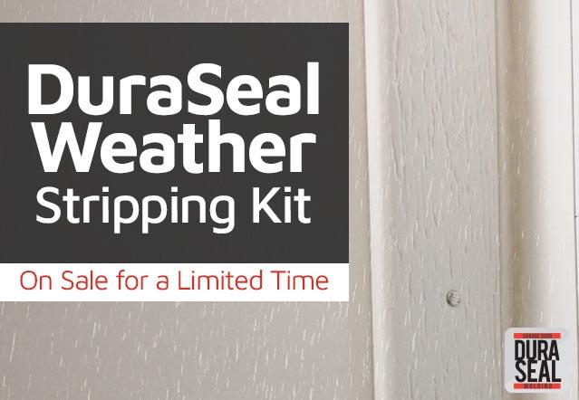 duraseal garage door side and top weatherstripping kit