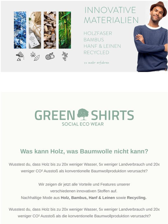 🤟 Neue Features bei Green Shirts - Innovative Stoffe 🌿