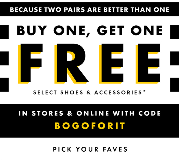 dsw buy one get one half off