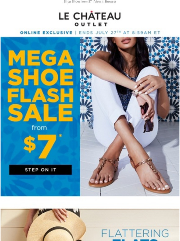 Le Chateau Stores Inc. It’s Finally HERE Mega Shoe Flash Sale From 7