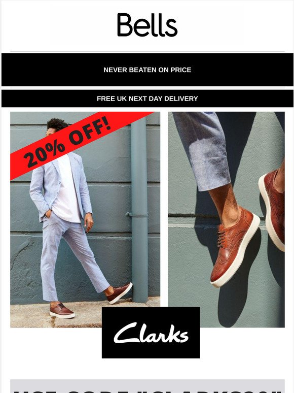 clarks 20 off