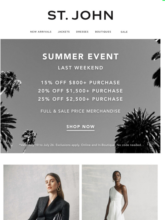 Final Weekend: Sale on New Arrivals