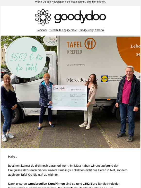 Wir haben den Spendenscheck überreicht,