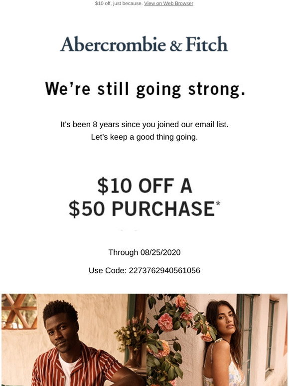 abercrombie 10 off