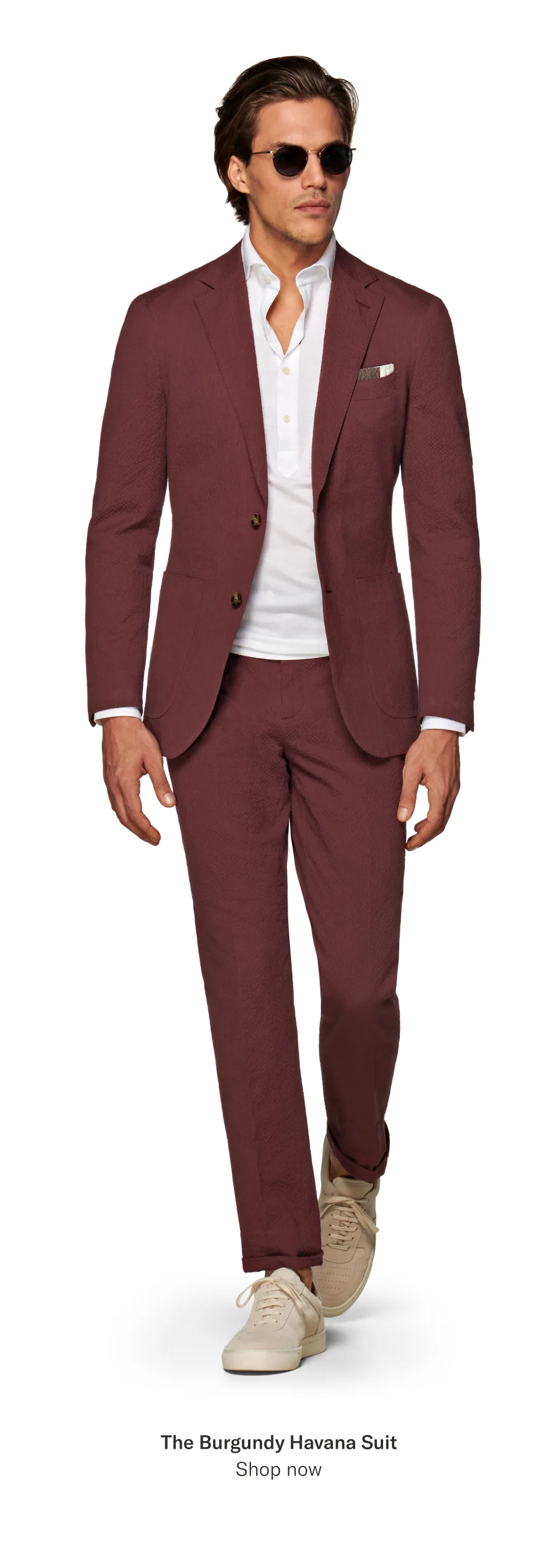 suitsupply burgundy suit