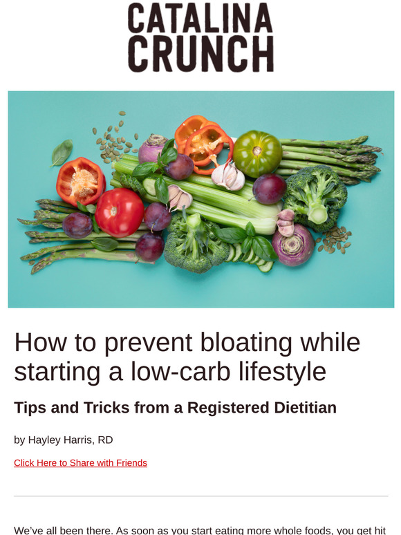 Catalina Crunch How to Prevent Bloating when Going Low Carb Milled