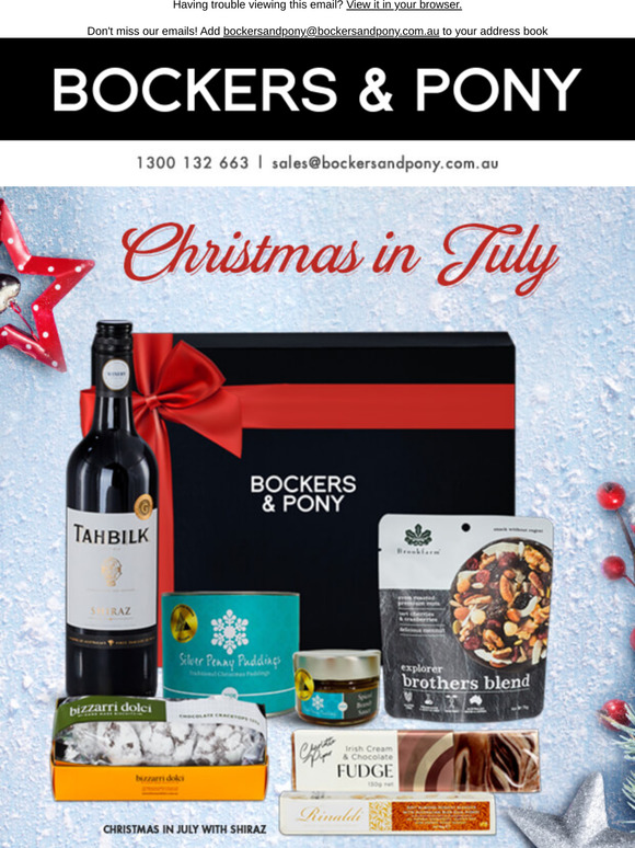 Bockers & Pony Christmas in July will end soon! Order now to celebrate