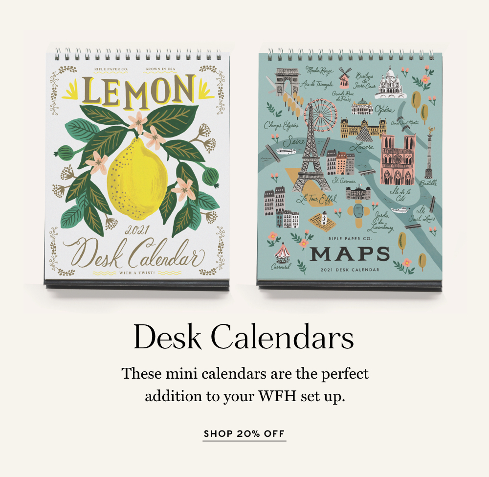 Rifle Paper Co 2021 Calendars Are Here Milled