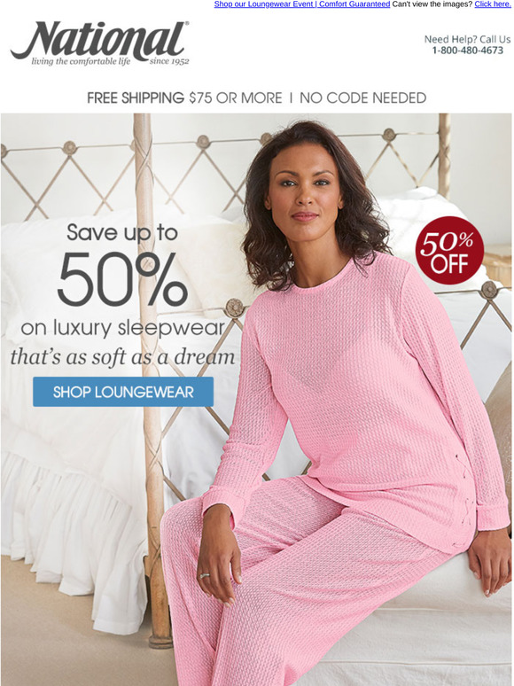 ShopNational Save up to 50 on Gowns, PJs, Slippers, & More >> Milled