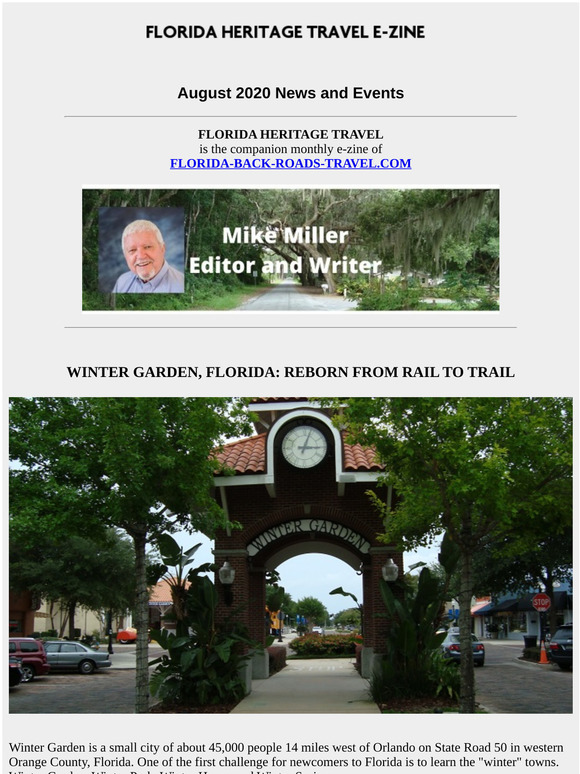 Florida Heritage Travel, August 2020 - Winter Garden