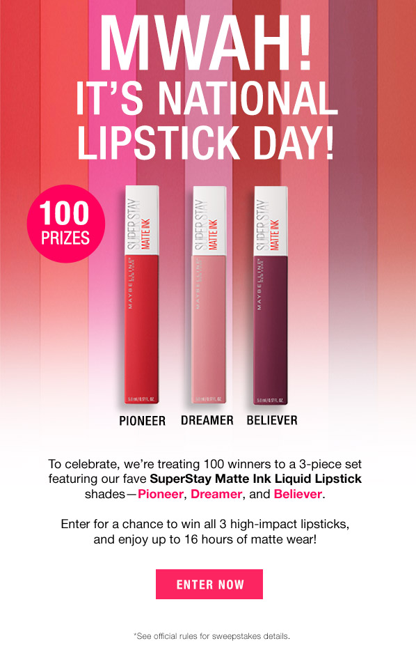 maybelline national lipstick day