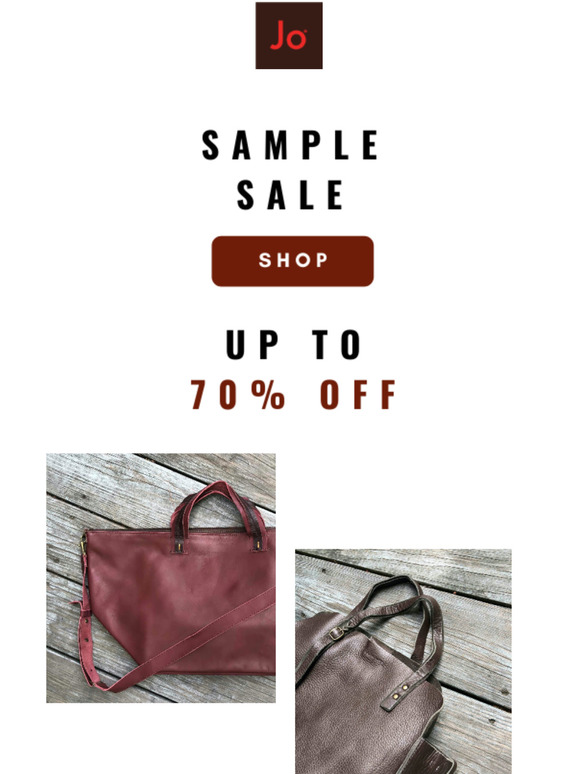 Sample Sale - Up to 70% OFF!