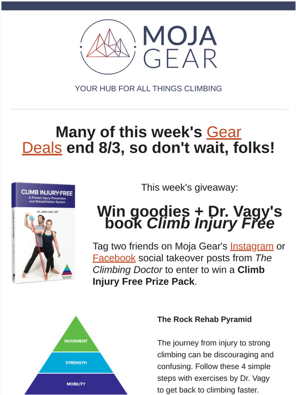 Climbing Training Giveaway, 🧗 Rock Rehab Pyramid, Off-Width Pain, and Helmet Bonanza Gear Deals in this week's Beta