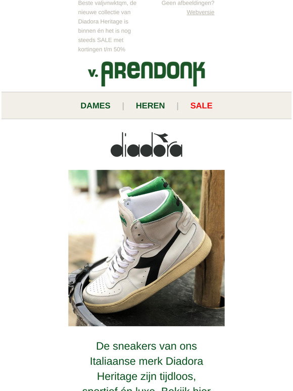 Van Arendonk : Bekijk onze nieuwe Diadora Heritage collectie | Milled