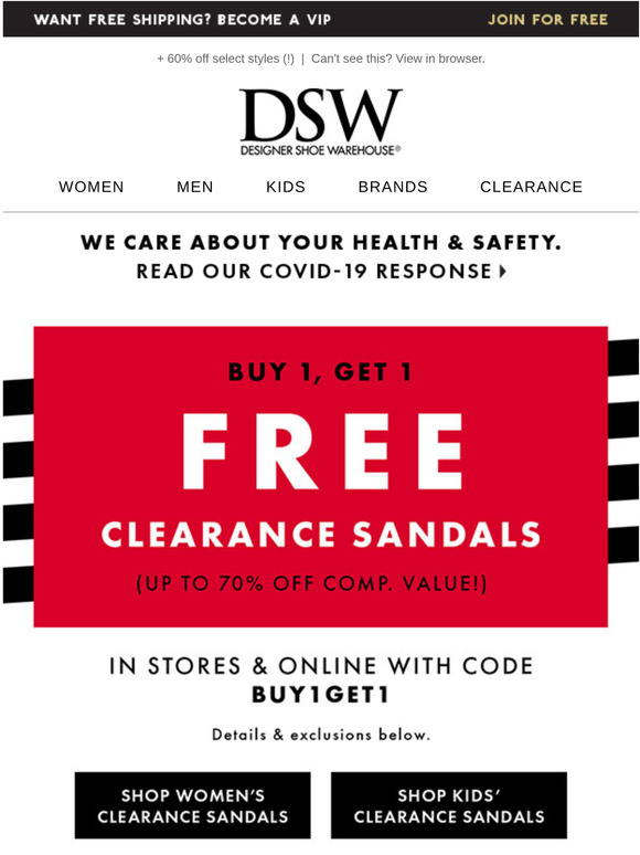 clearance sandals online