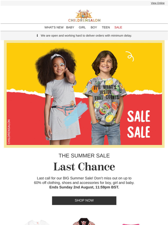 Childrensalon The Big Summer Sale Up to 40 off Milled