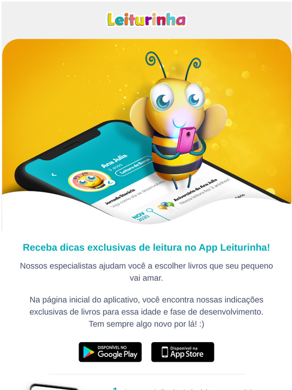 Receba dicas exclusivas para seu pequeno! 📚