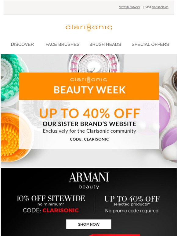 Up to 40% off Armani, YSL, UD, IT cosmetics, SHU Uemura...