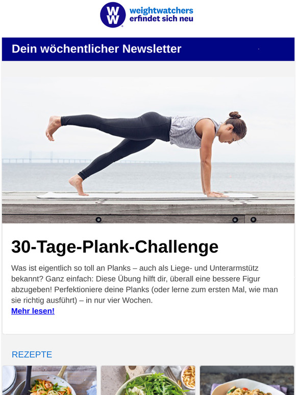 Weightwatchers Deine 30 Tage Plank Challenge Milled