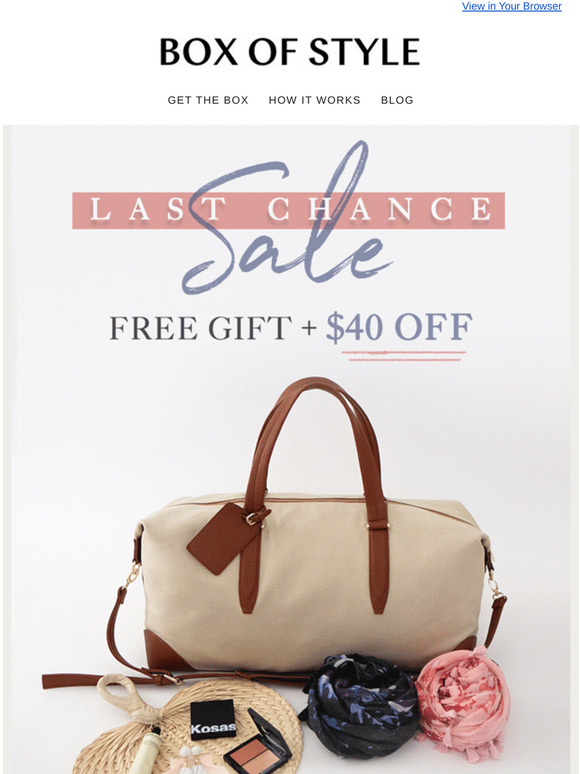 Last chance for summer! Your $40 off + free gift inside