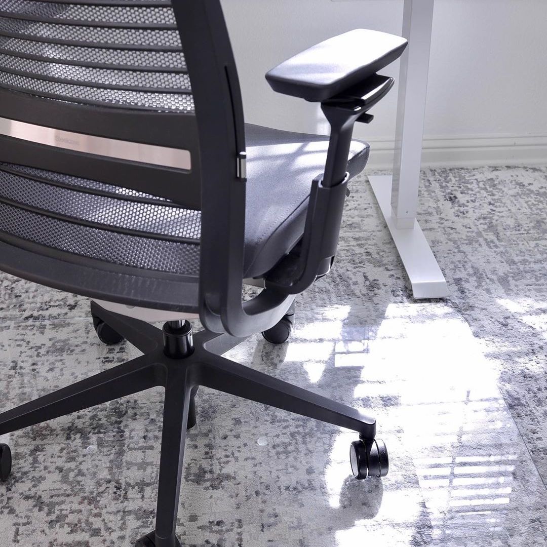 Vitrazza The Look of Success is Clear With A Glass Office Chair Mat by