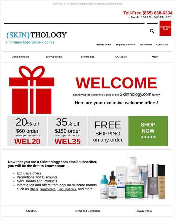 20% - 30% Off Your Order from Skinthology.com